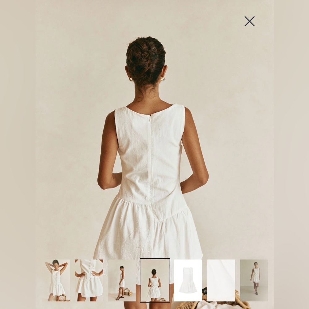 NWT white sabo skirt alfresco dress - small - Picture 3 of 6